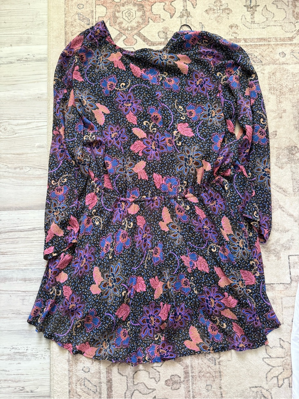 Free People Teegan Lined Dress Floral Boho Bohemian Country Fall Autumn S - Picture 10 of 11